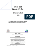 ECE 368 Basic VHDL: Shantanu Dutt UIC