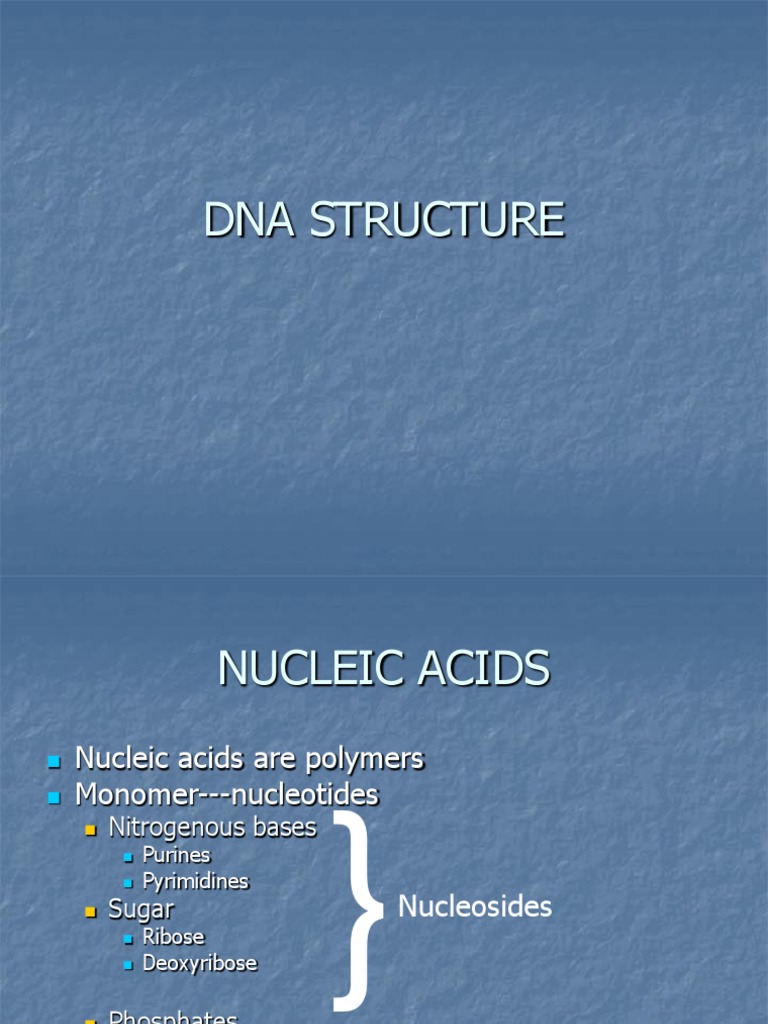 DNA Structure and Nucleic Acid Properties | PDF | Nucleotides | Dna ...