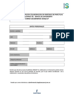 Enfermería Formulario Solicitud Acreditacion Colaboración en Periodo de Prácticas de Alumnos de Grado de Enfermería