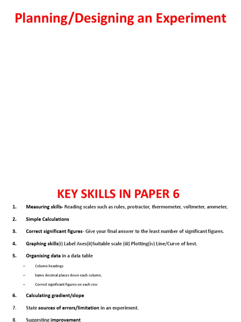 Science Experiment Skills Guide | PDF | Experiment | Significant Figures