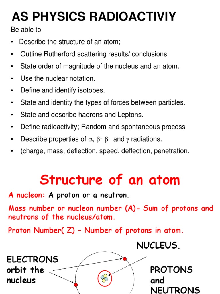 Understanding Radioactivity in Physics | PDF | Radioactive Decay | Atoms
