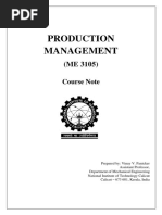 Production Management Module 1 Course Notes PDF