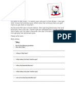 Teste de Ingles 6º AnoDIAGNOST