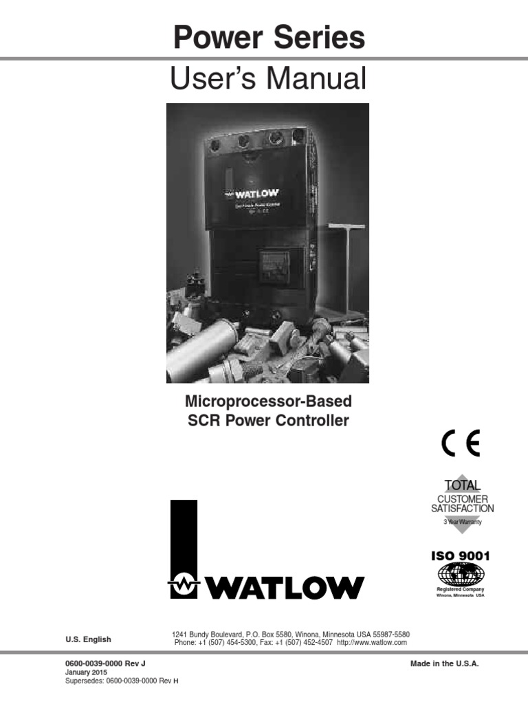 Watlow Power Series Manual PDF Air Conditioning Screw