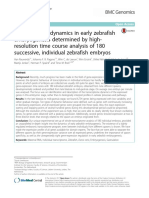 2017 - Rauwerda - Transcriptome Dynamics in Early Zebrafish Embryogenesis Determined by High-Resolution Time Course Analysis of 180 Successive, Individual Zebrafish Embryos