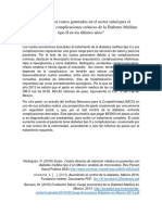 Cuáles Son Los Costos Generados en El Sector Salud para El Tratamiento de Las Complicaciones Crónicas de La Diabetes Mellitus Tipo II en Los Últimos Años