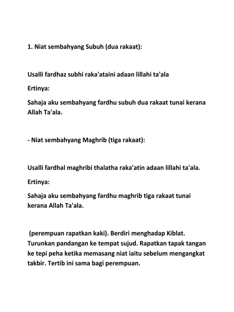 Cara Sembahyang  PDF