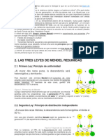 Las Tres Leyes de Mendel