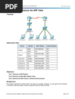 5.3.2.8 Packet Tracer - Examine The ARP Table (Finish)