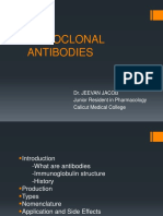 Monoclonal Antibodies: Dr. Jeevan Jacob Junior Resident in Pharmacology Calicut Medical College