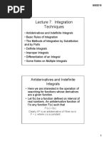 Lecture Notes on Techniques of Integration