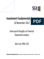 Investment Fundamentals Forum: 16 November 2012