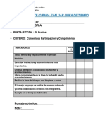 Lista de Cotejo para Evaluar Linea de Tiempo