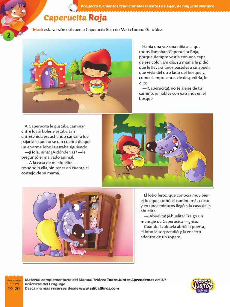 detrás legación alineación Caperucita Version Lorena Gonzalez PDF | PDF | Caperucita Roja | Ocio