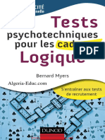 Bernard Myers-Tests Psychotechniques Pour Les Cadres - Logique PDF
