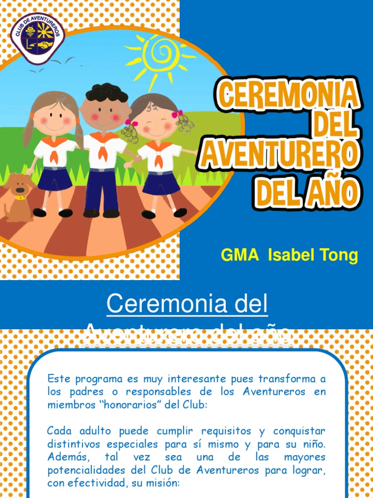 1 Ceremonia Aventurero Del Año e Investidura Gma | PDF | Adultos | Religión  y creencia, image size:768x1024