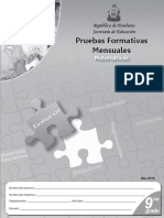 Prueba Formativa 9º Matemáticas (2010)