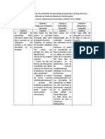 Rubrica de Evaluación