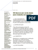 Acesso por corda dupla para trabalho em taludes