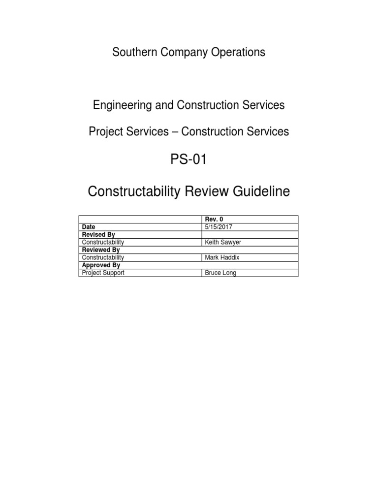 Constructability Review Guideline | PDF | Construction Management ...