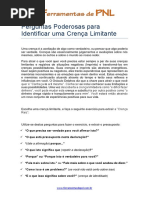 Ferramentas de PNL Identificar Crenca Raiz