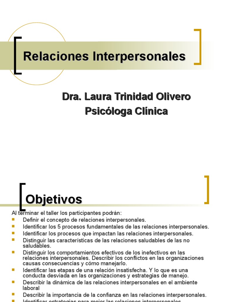 Relaciones Interpersonales | PDF | Las emociones | Percepción