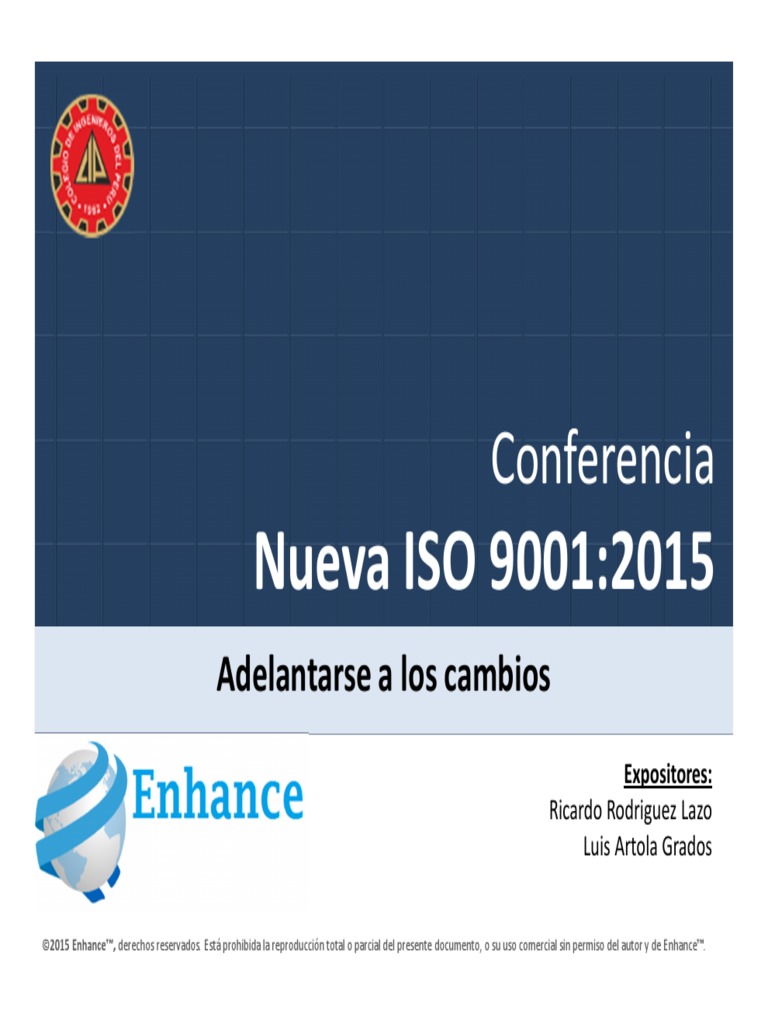 NORMA_ISO_9001 - 2015.pdf | Organización internacional ...