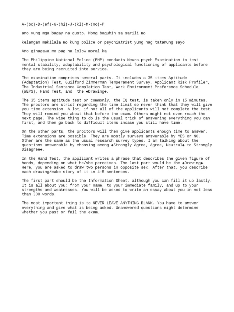 Pnp neuro examination reviewer