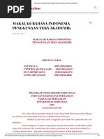 Download Makalah Bahasa Indonesia Penggunaan Teks Akademik by Anyut Bro SN360354521 doc pdf