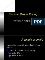 Binomial Option Pricing: Professor P. A. Spindt