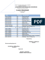 Class Program: Paaralang Elementarya NG Silangang Dadiangas