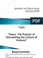 Competition On Peace Essay Writing (CPW)