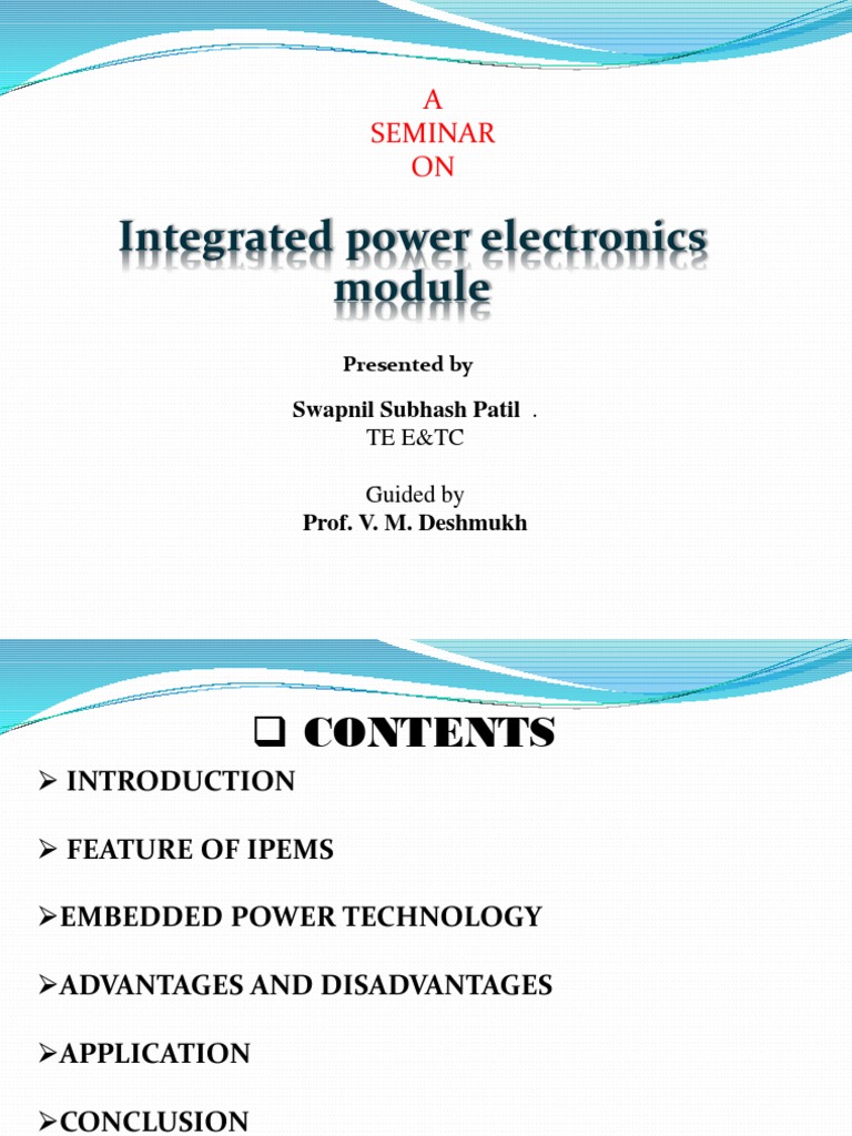 Integrated Power Electronics Module PDF Power Electronics Modularity