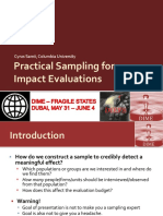 Practical Sampling For Impact Evaluations: Cyrus Samii, Columbia University