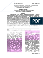 Vitamin C and acceptability of orange juice during refrigerator storage