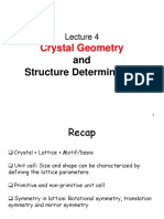 Crystal Geometry: and Structure Determination