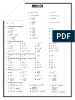 Mixed Indices Worksheet