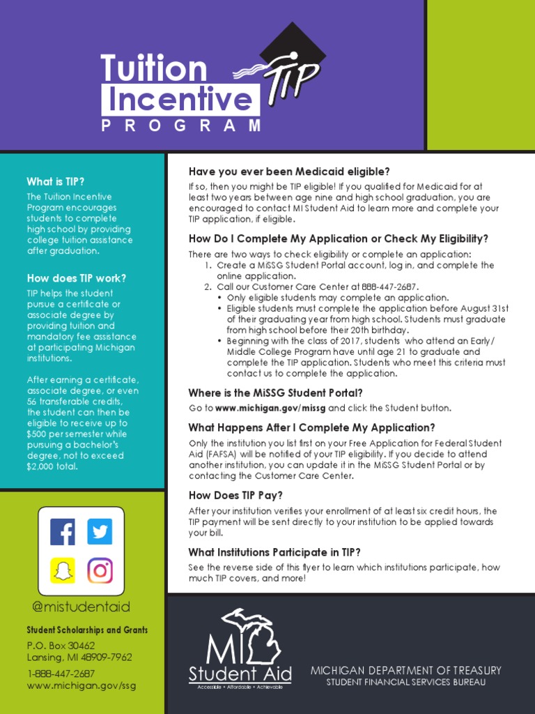 Incentive Tuition PDF Michigan Tuition Payments