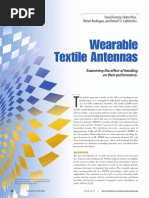 Wearable Textile Antennas Examining The Effect of Bending On Their Performance