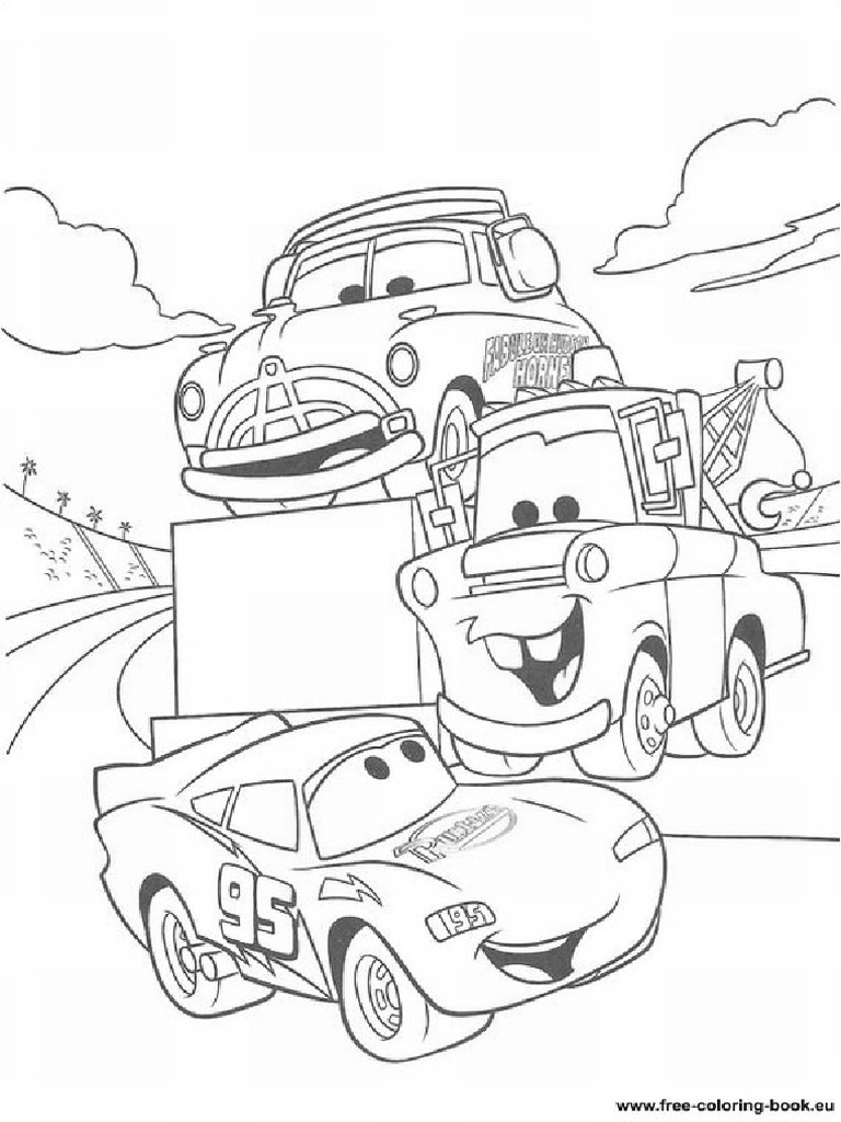 Gambar Mewarnai Cars Gambar Mewarnai Cars