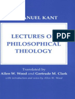 Kant, Immanuel - Lectures On Philosophical Theology (Cornell, 1978)