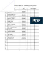 Fenomena Perpindahan Kelas C Tahun Ajaran 2016/2017