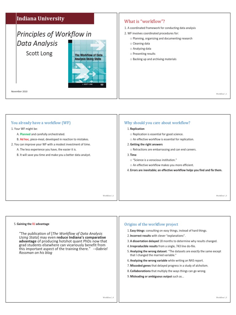 Workflow Principles for Data Analysis | PDF | Areas Of Computer Science ...