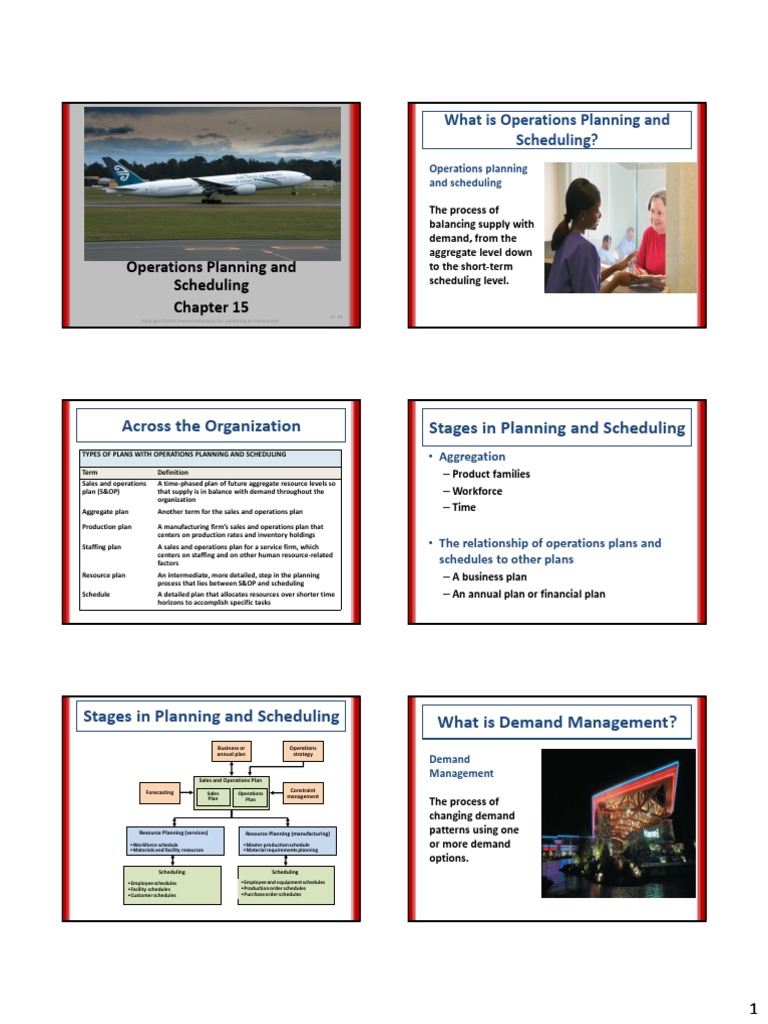 Chapter 15 - Operations Planning and Scheduling PDF | PDF | Overtime ...