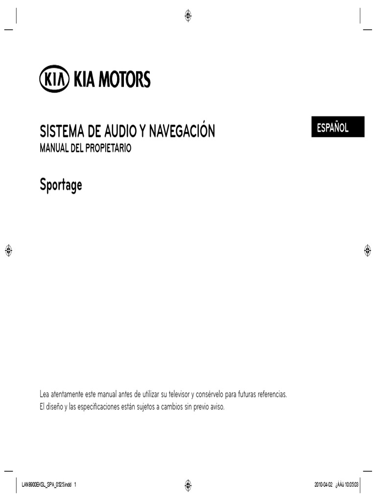 Kia Sportage Manual Navegacion PDF PDF
