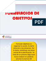 Formulacion de Objetivos