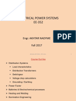 Electrical Power Systems Course Outline and Lecture Notes