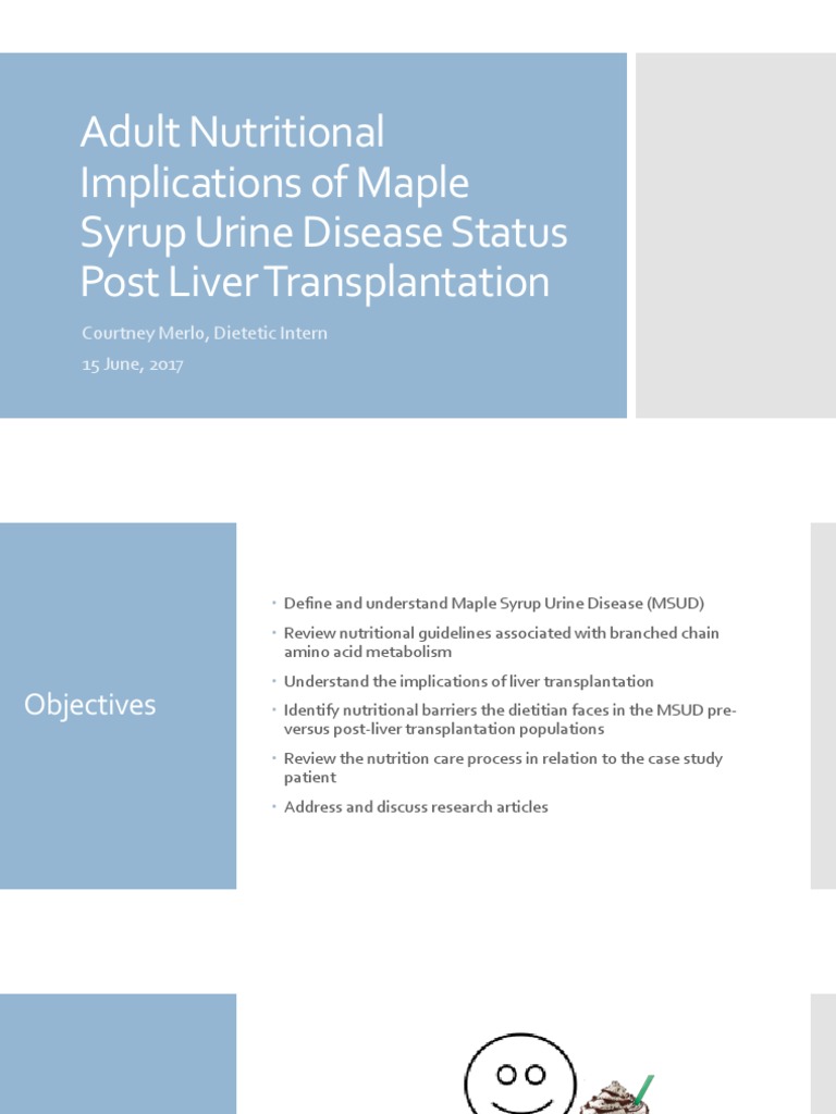 Adult Nutritional Implications of Maple Syrup Urine Disease PDF