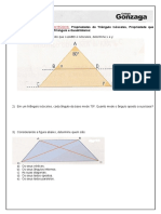 Exercicios de Revisao Triangulo Isosceles Propriedades Prop Que Relaciona Lados e Angulos Do Triangulo e Quadrilateros