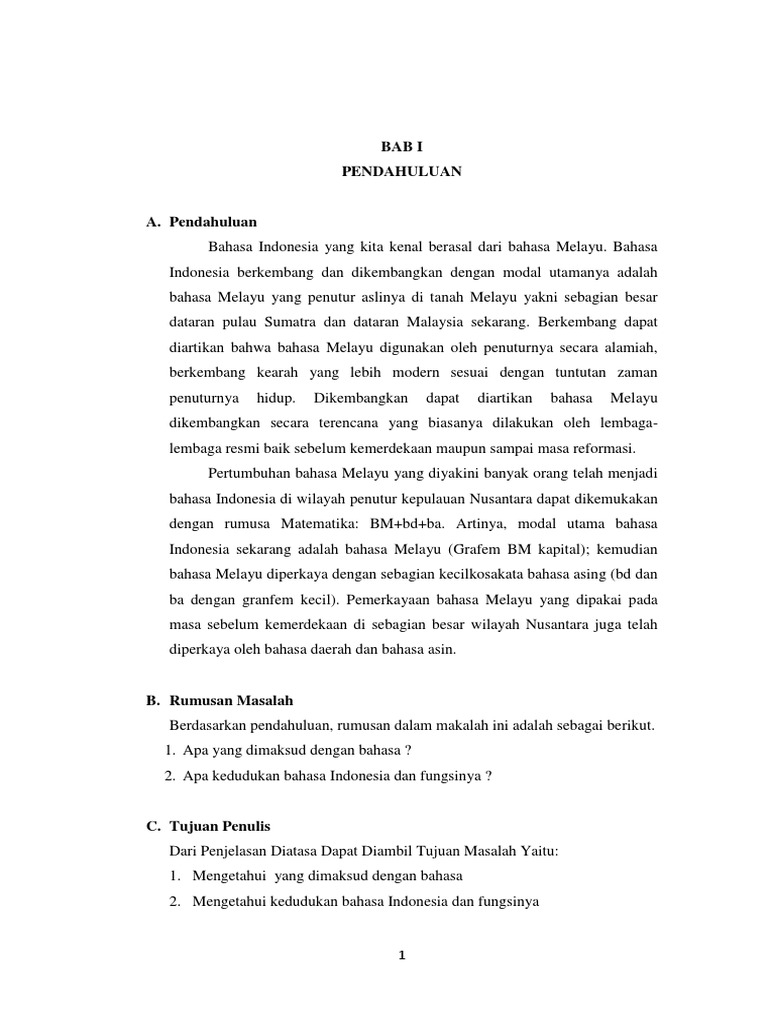 Makalah Bahasa Indonesia Sebagai Media Komunikasi